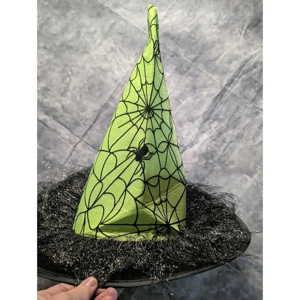 Magical Green Halloween 2 Piece Witch Costume Spiders Girls Size 7-8 Teetot